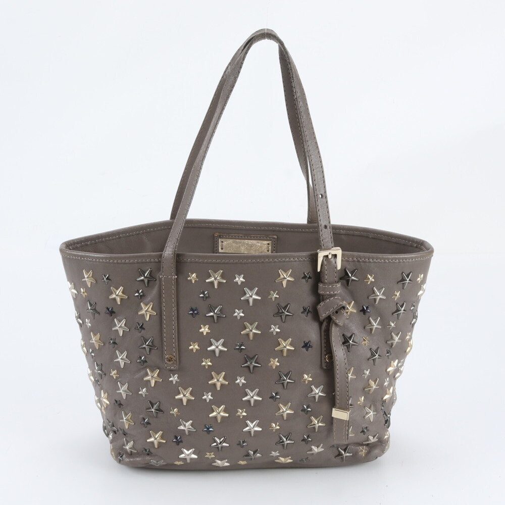 Jimmy Choo Sasha Star Studded Leather Tote Bag Shoulder Handbag for Women